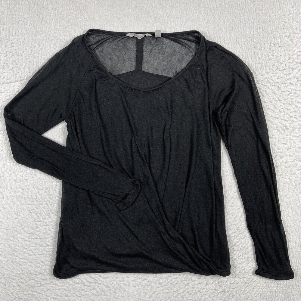 Athleta Shirt Womens XS Nevaeh Top Sheer Lightweight Drape Overlay Double Layer